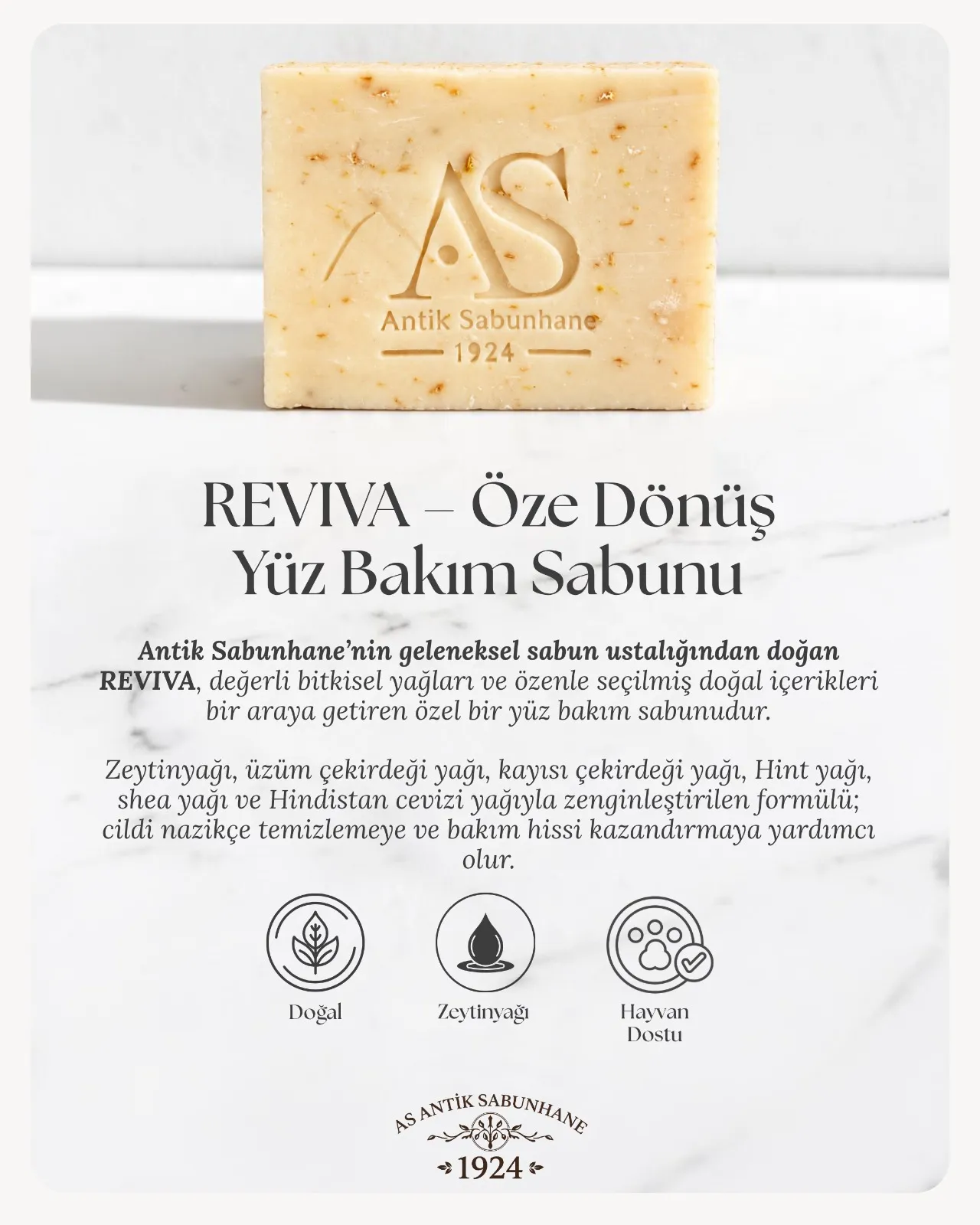 REVIVA – Öze Dönüş Yüz Bakım Sabunu