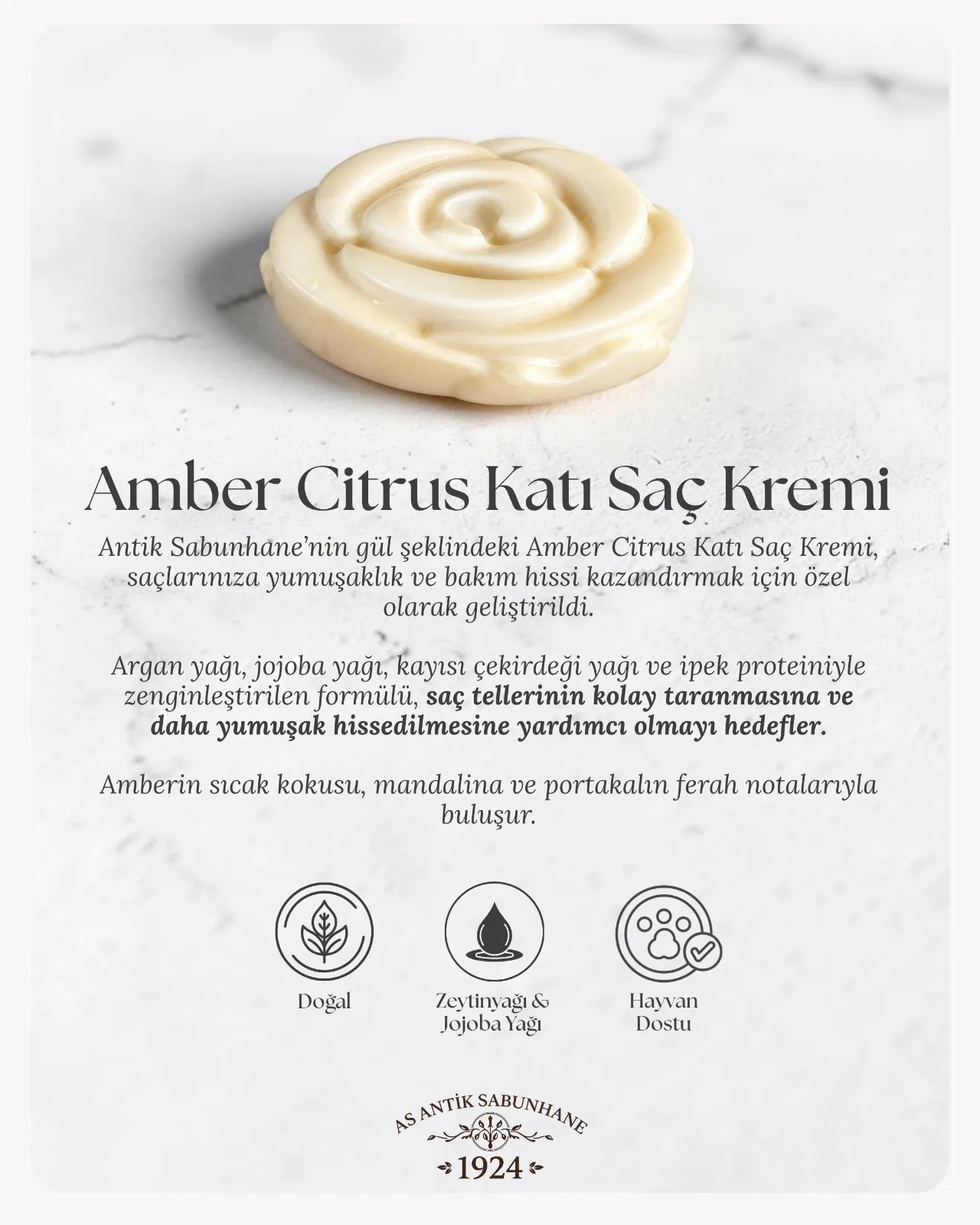 Amber Citrus Katı Saç Kremi