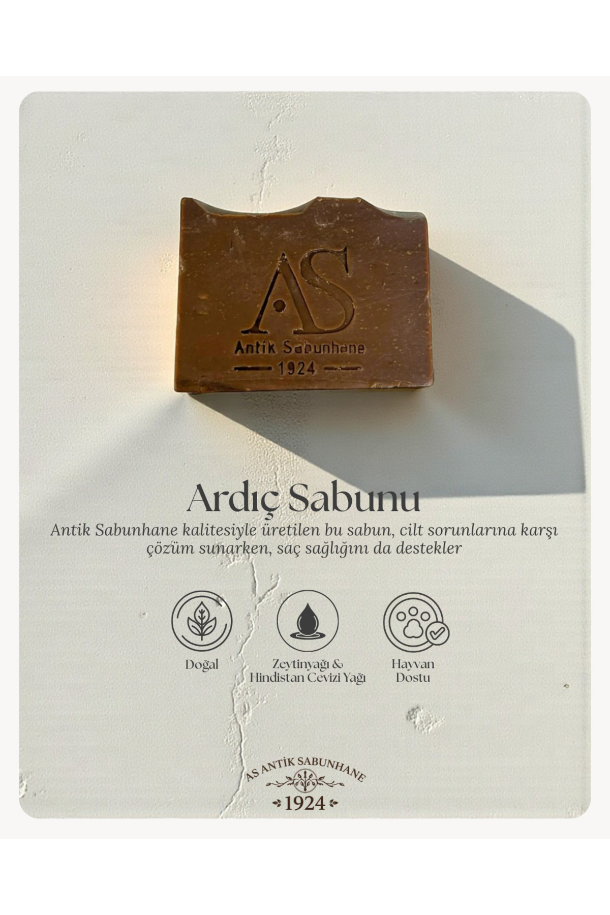 El Yapımı Doğal Ardıç Katranı Sabunu
