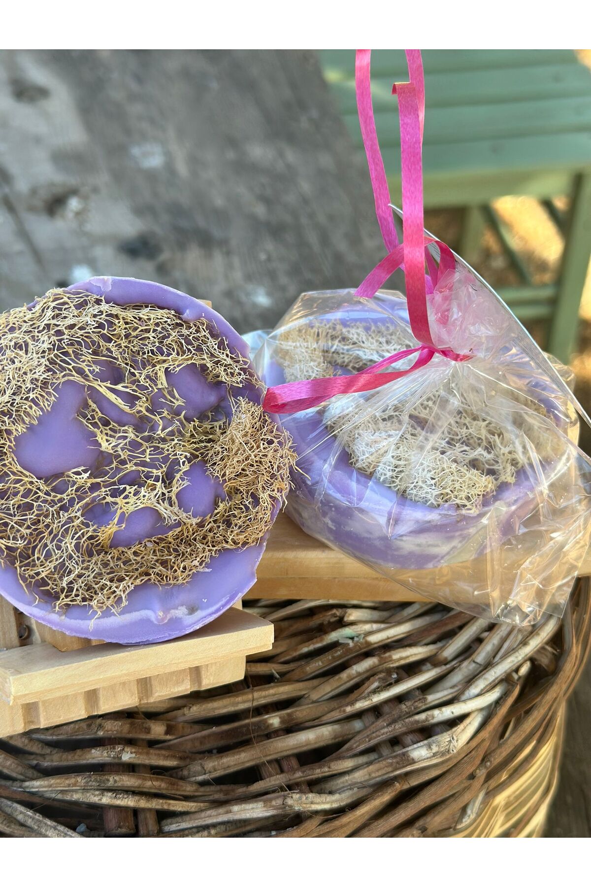 Doğal Zeytinyağlı Lavantalı Kabak Lifli Sabun... — görsel 3