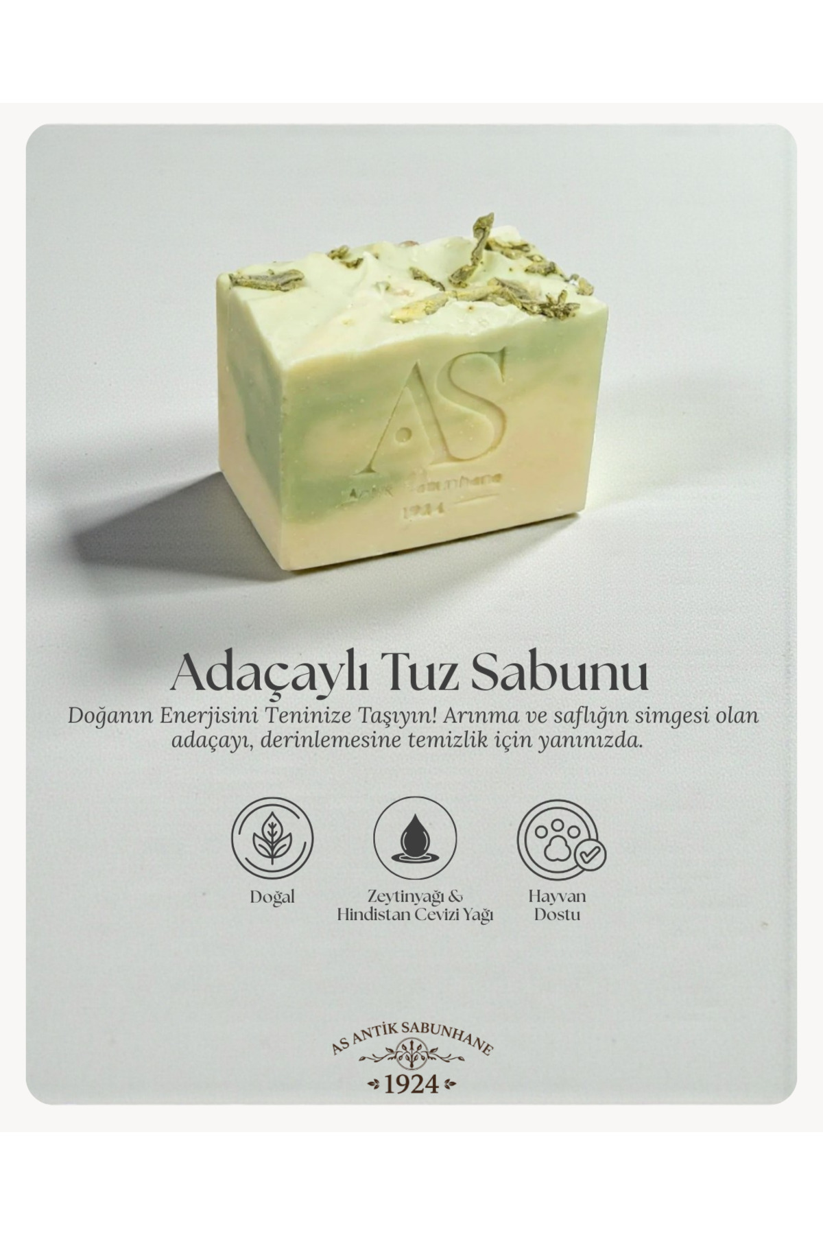 Adaçaylı Tuz Sabunu: Doğanın Enerjisini Teninize Taşıyın!