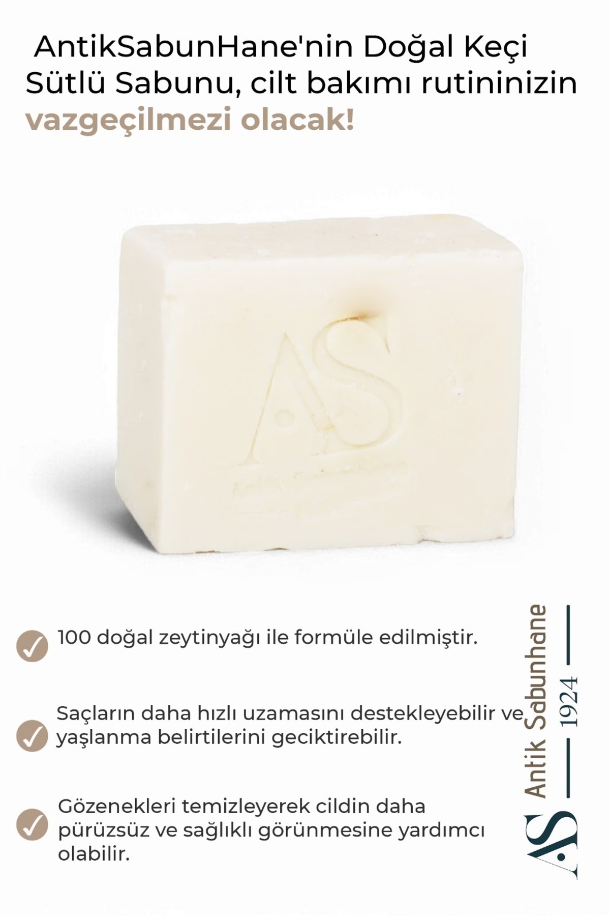 Beyaz Sabun Kokulu(HAMAM KOKULU) Katı Sabun — görsel 3