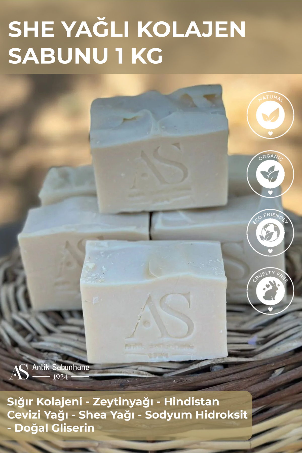 ANTİK SABUNHANE SHEA YAĞLI KOLAJENLİ SABUN 1 KG