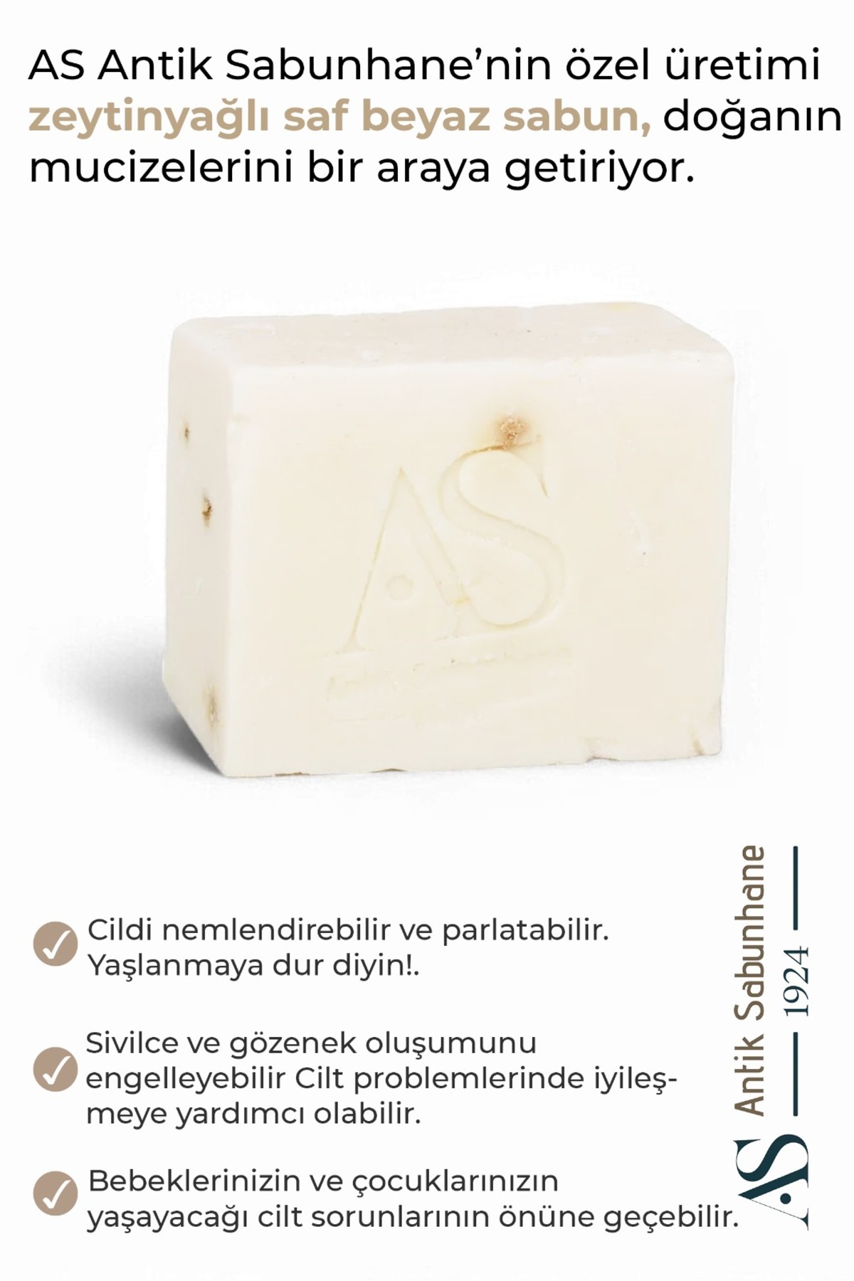Zeytinyağlı Saf Beyaz Sabun — görsel 3