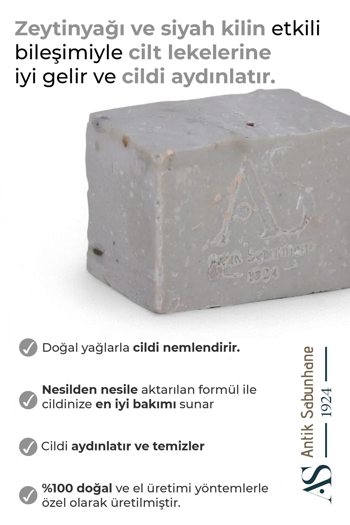 **siyah Kil Sabunu - Doğal Sabun** — görsel 3
