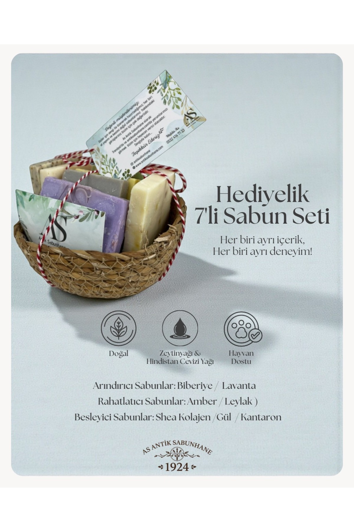 En Özel Hediye Sepeti: 7li Doğal Sabun Sepeti - Antik Sabunhane