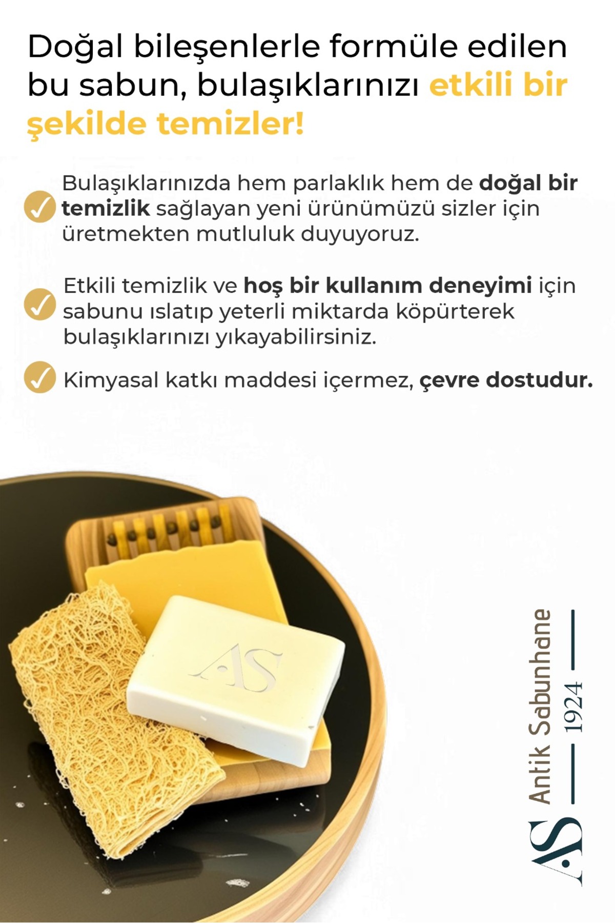 Doğal Katı Bulaşık Yıkama Sabunu — görsel 2