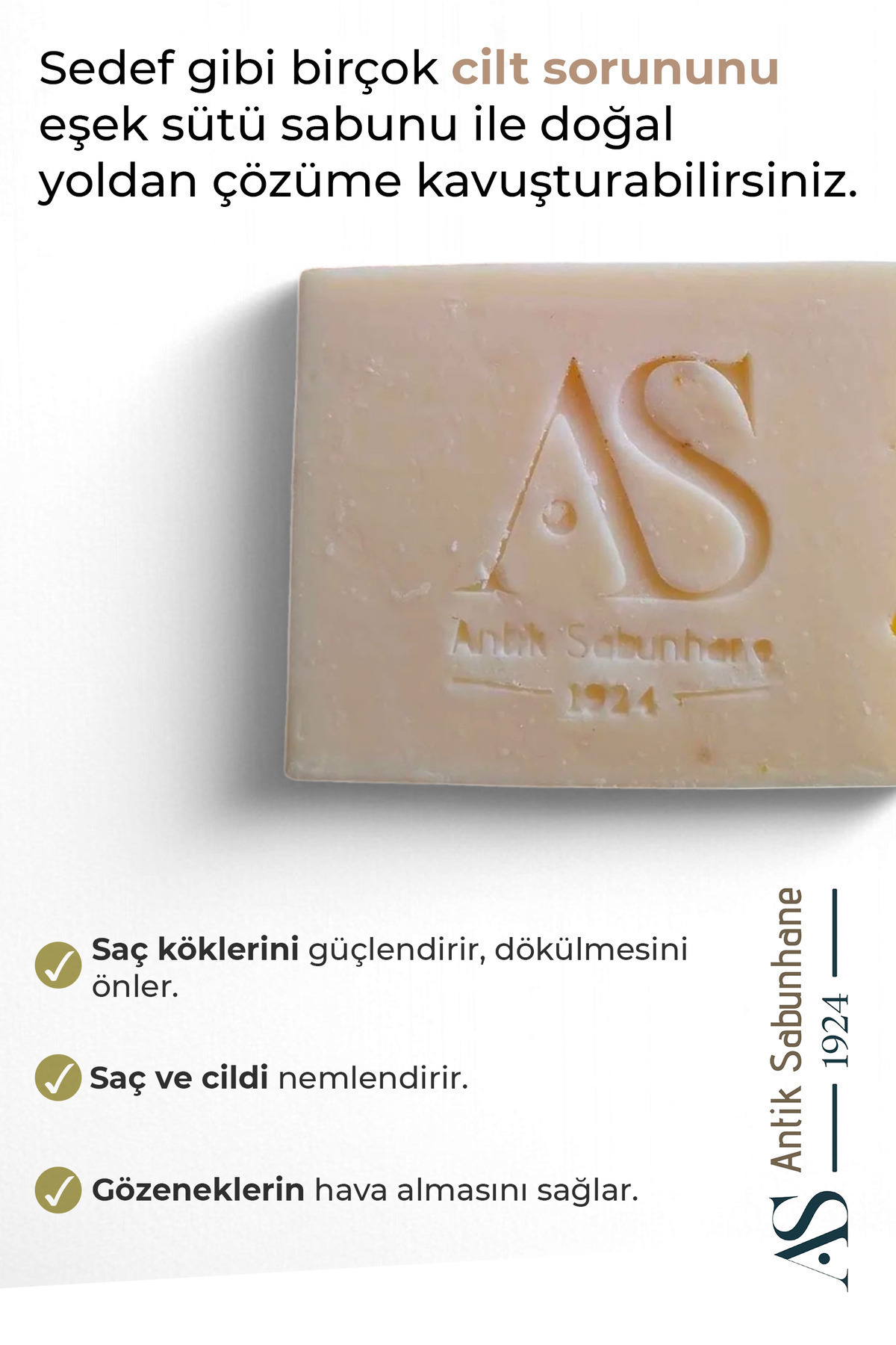 Doğal Eşek Sütlü Katı Sabun — görsel 3