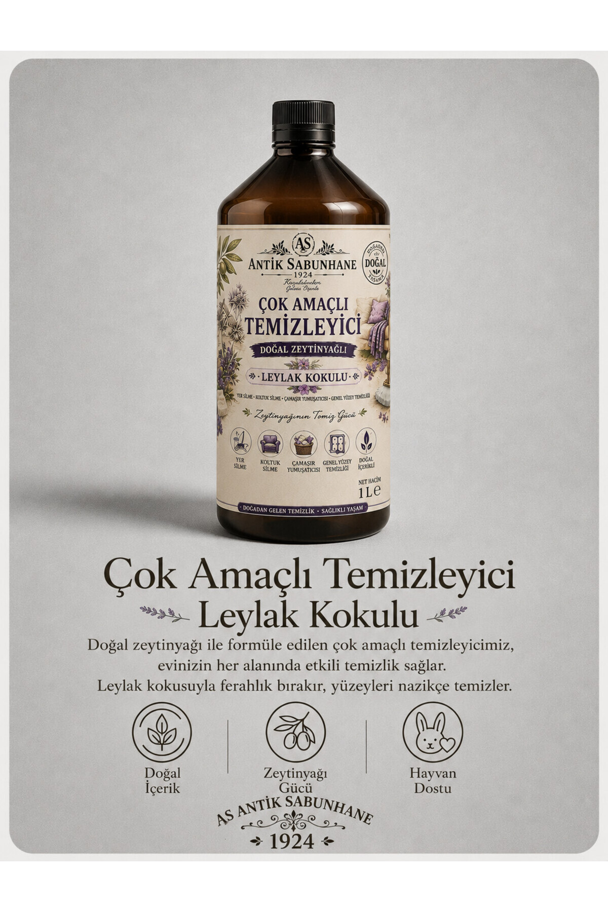 Leylak Kokulu Bitkisel Temizleyici 1 Litre