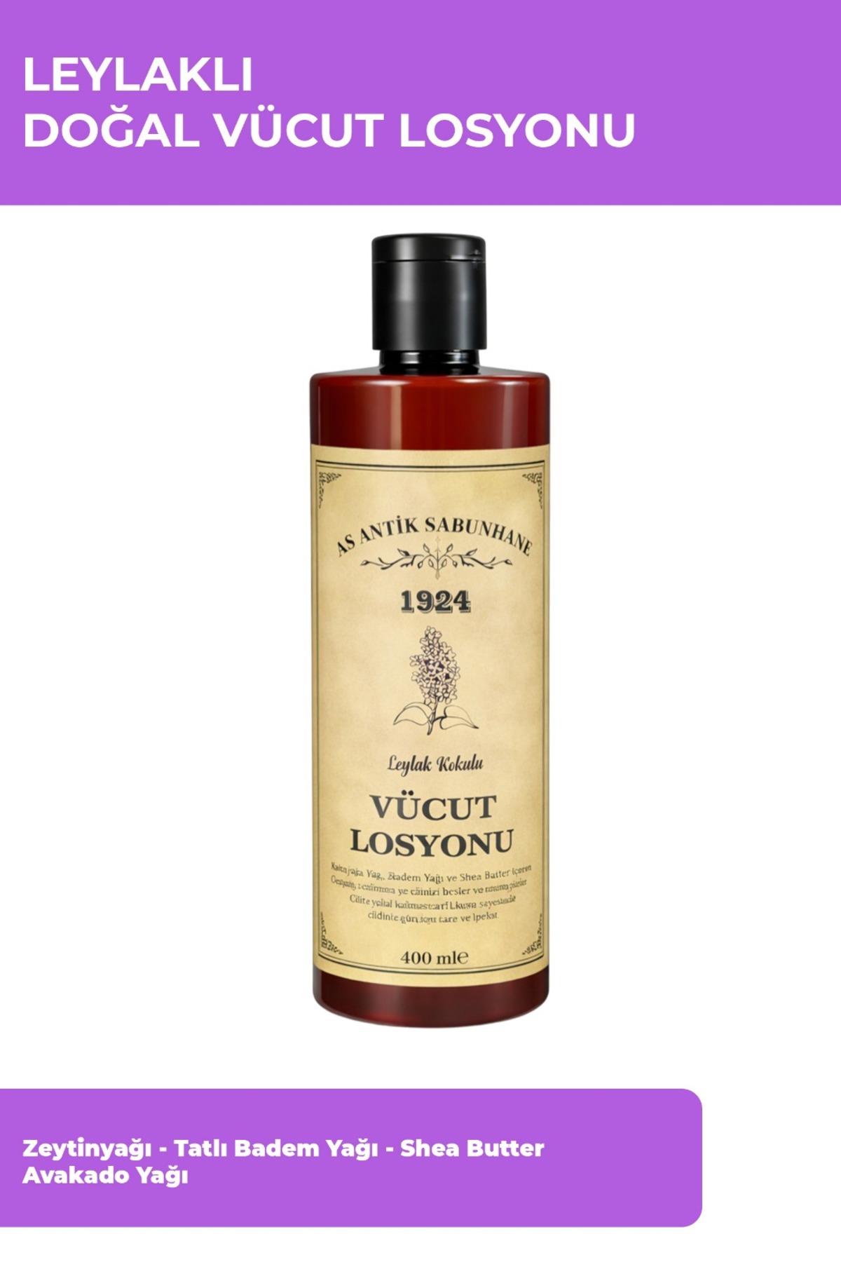 Leylak Kokulu Doğal Vücut Losyonu - 400 ml