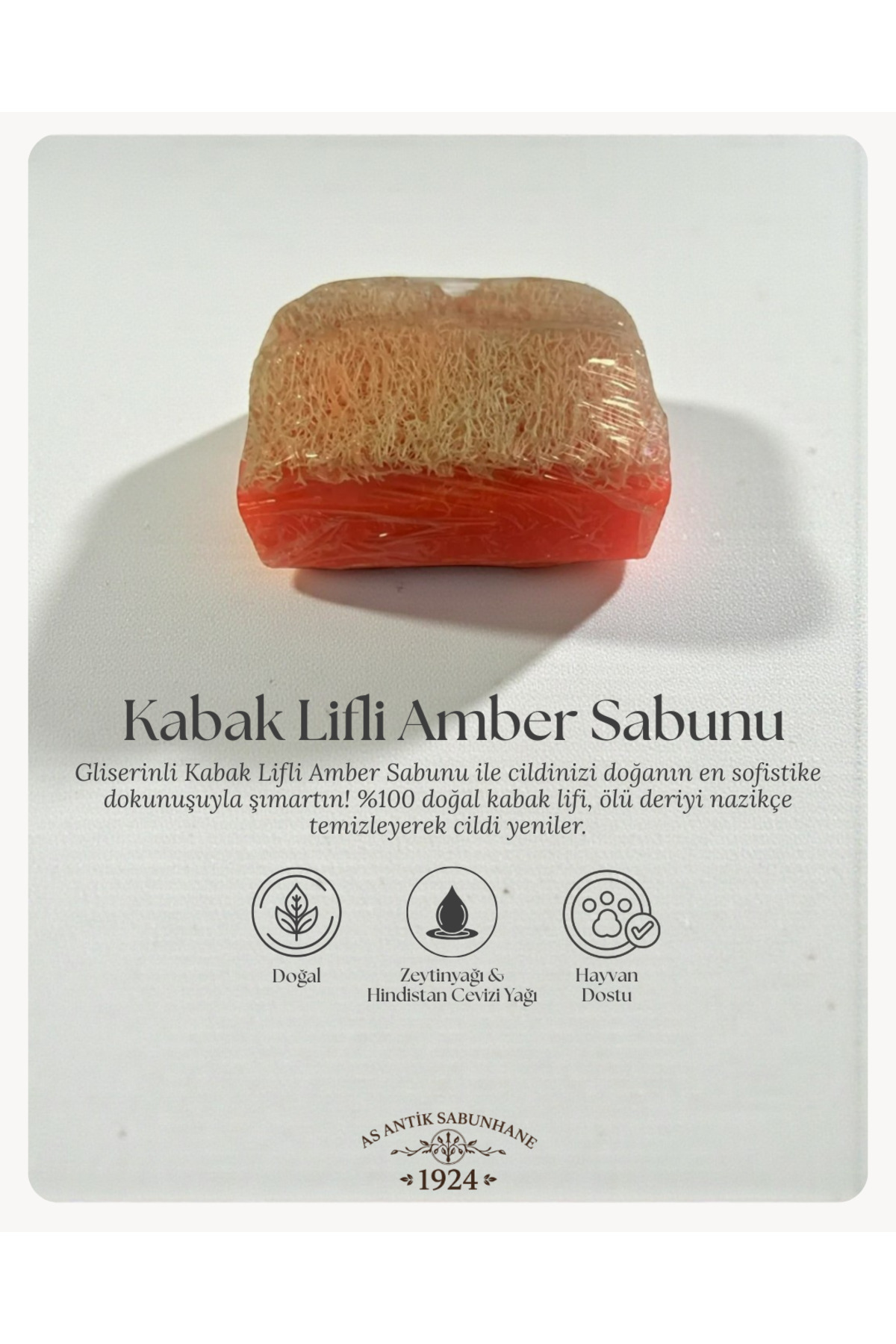 Gliserinli Amber Kabak Lifli Sabun – Cilt Yenileyici Doğal Bakım