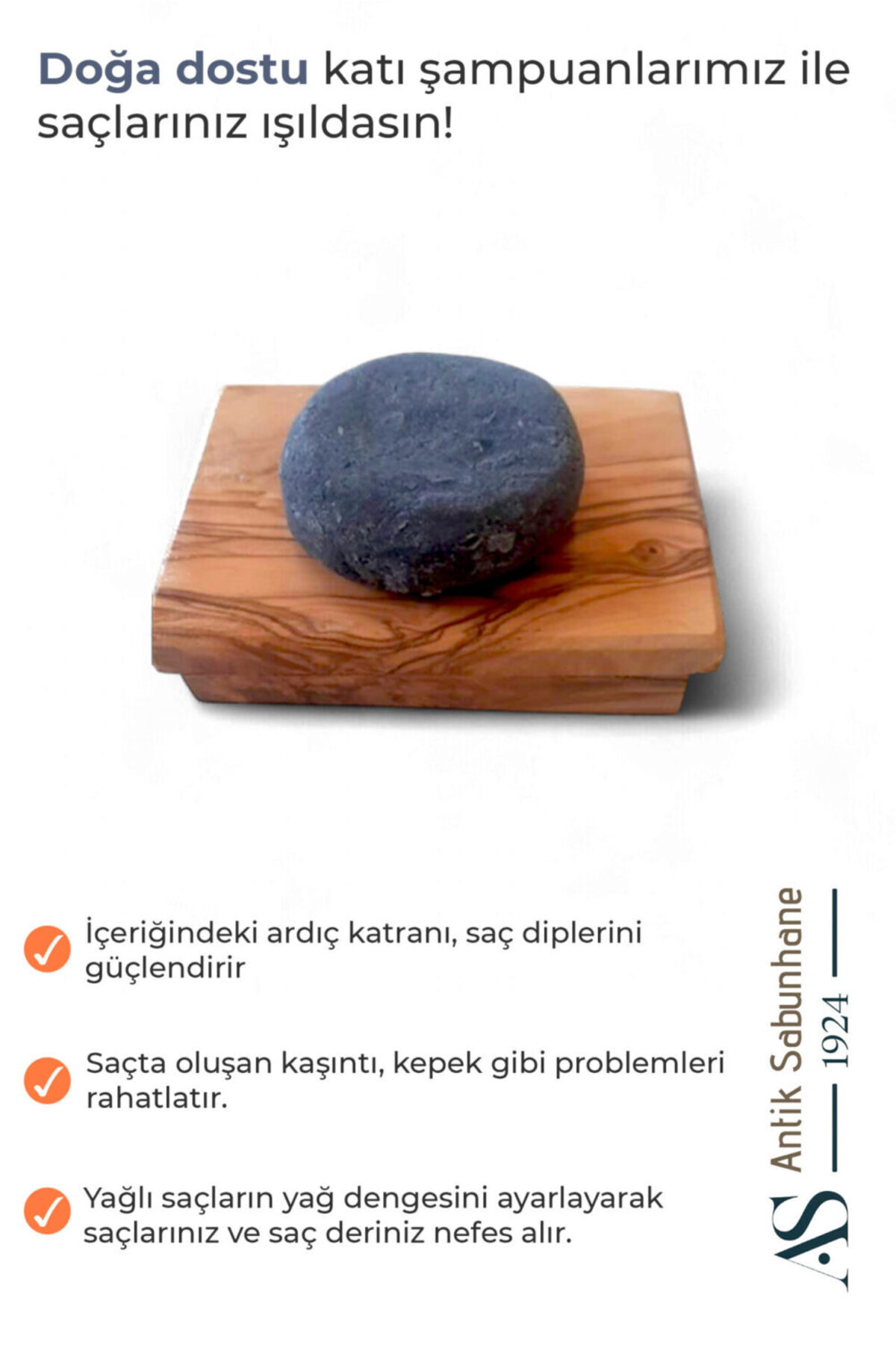 Aktif Kömürlü Katı Şampuan ( Yağlı saçlar ) — görsel 2