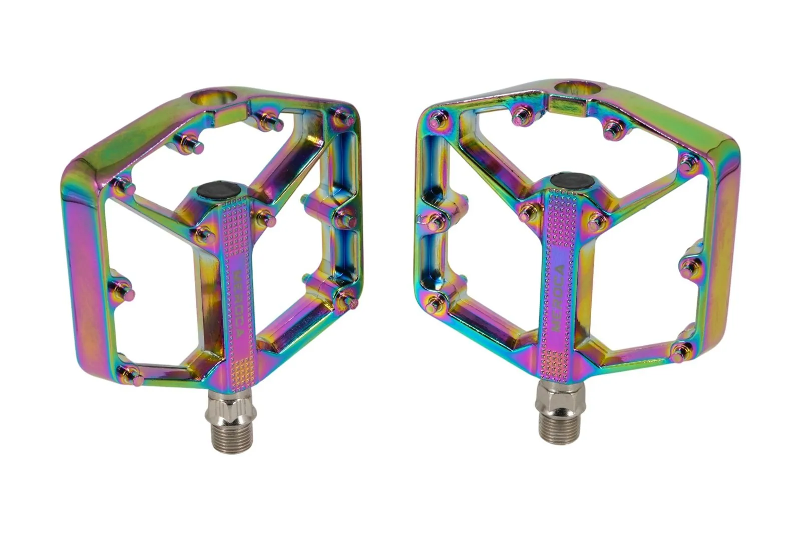Meroca B632 Alüminyum Rulmanlı Platform Bisiklet Pedalı Rainbow — görsel 5